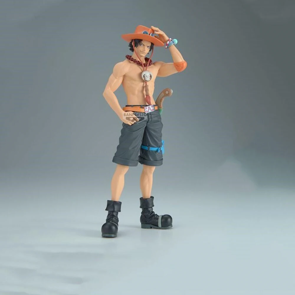 

20 см Bandai ONE PIECE DXF SPECIAL Portgas D Ace, оригинальные оптовые товары, модель куклы с дефектами, экшн-фигурка, подарок на день рождения