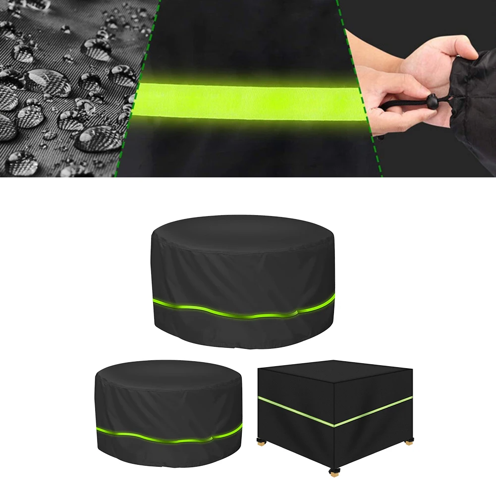 With Night Reflective Strip Waterproof Furniture Cover Dustproof Table Chair Storage Cube Bag Travel Camping Outdoor Cover