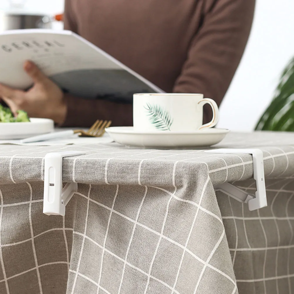 

4 Pcs Tablecloth Clip Holder Clips Metal for Tablecloths Outdoor Clamps Tables Abs Cover down