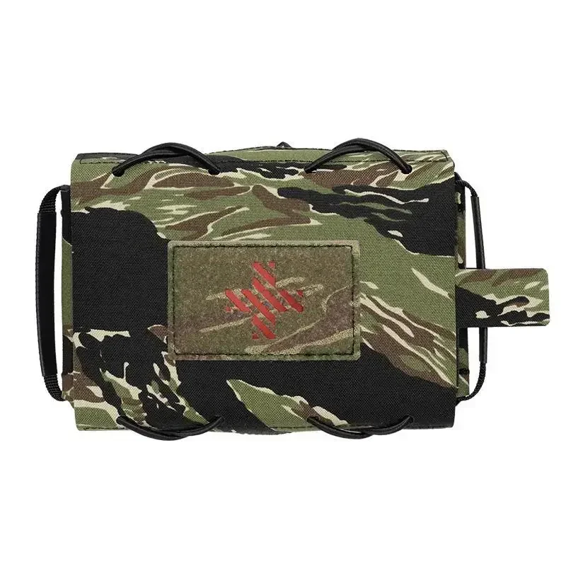 500dナイロン製防水医療用応急処置ポーチ、戦術用molle-ifakポーチ、赤十字パッチ付き、ベストやバックパック用