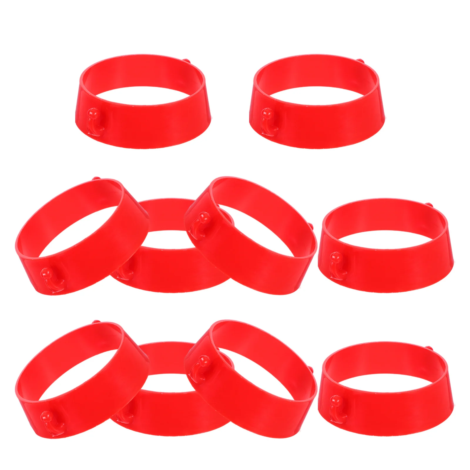10pcs Road Connecting Rings: Plastic Safety Connectors For Traffic Barriers Chain Links With Design For