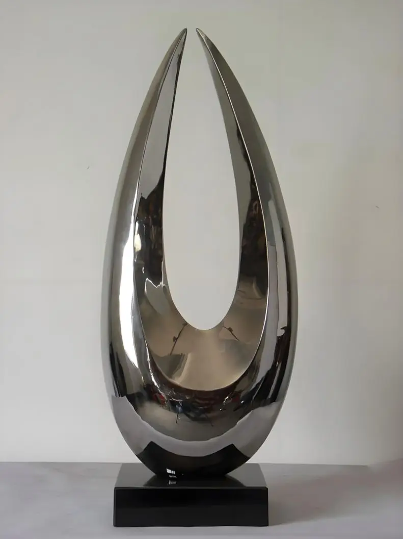 ✿d Human Hand Stainless Steel Sculpture Abstract Metal Art Statue for Interior Design Contemporary Office Decor Symbolic Gift