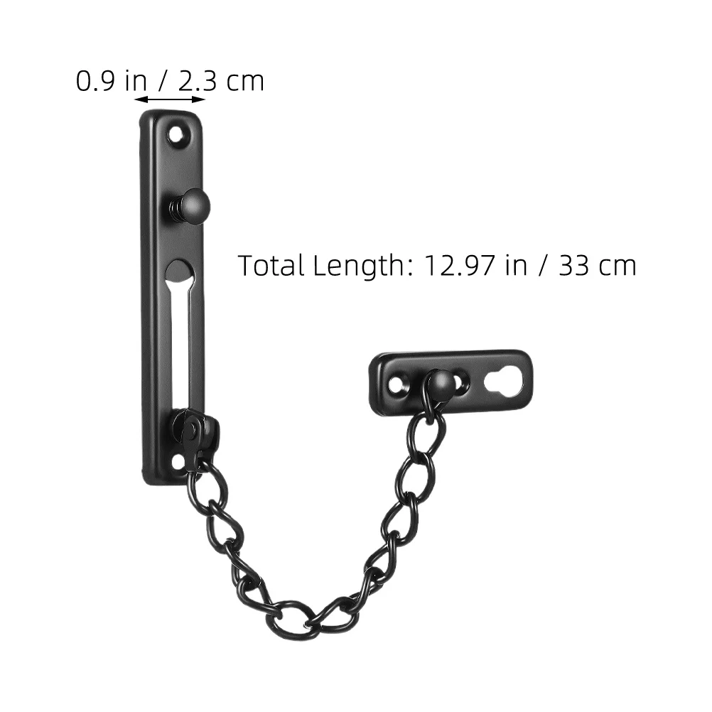 2 قطعة سلاسل أمان للباب من الفولاذ المقاوم للصدأ شديدة التحمل قفل مضاد للسرقة للأبواب الأمامية والنوافذ أجهزة أمان باب الأمان الداخلي #4