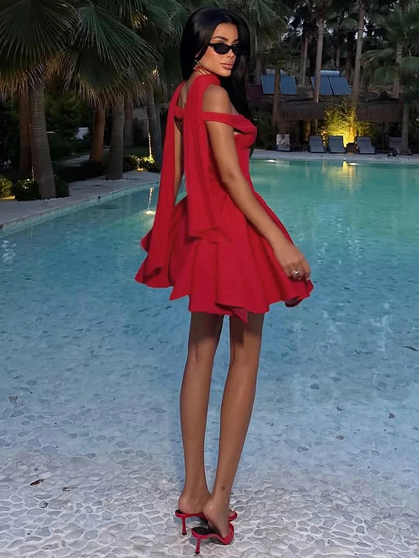 Dulzura Zomer Mode Sexy Off Schouder Backless Lint Slim Fit Mini Jurk Dames Effen Elegante Jurk Party Club Prom Kleding