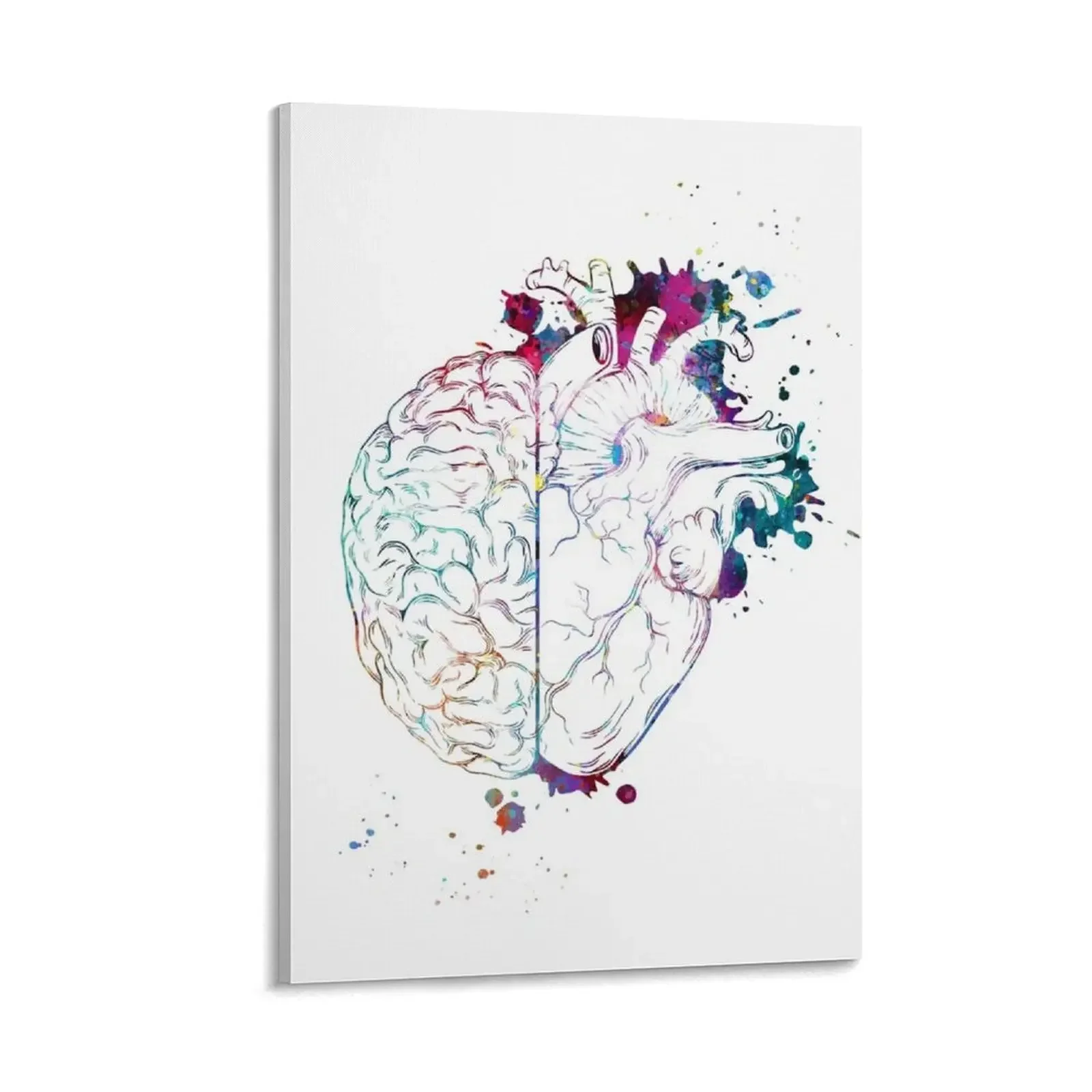 

Half Brain Half Heart Canvas Painting Decoration home anime poster bedroom decoration