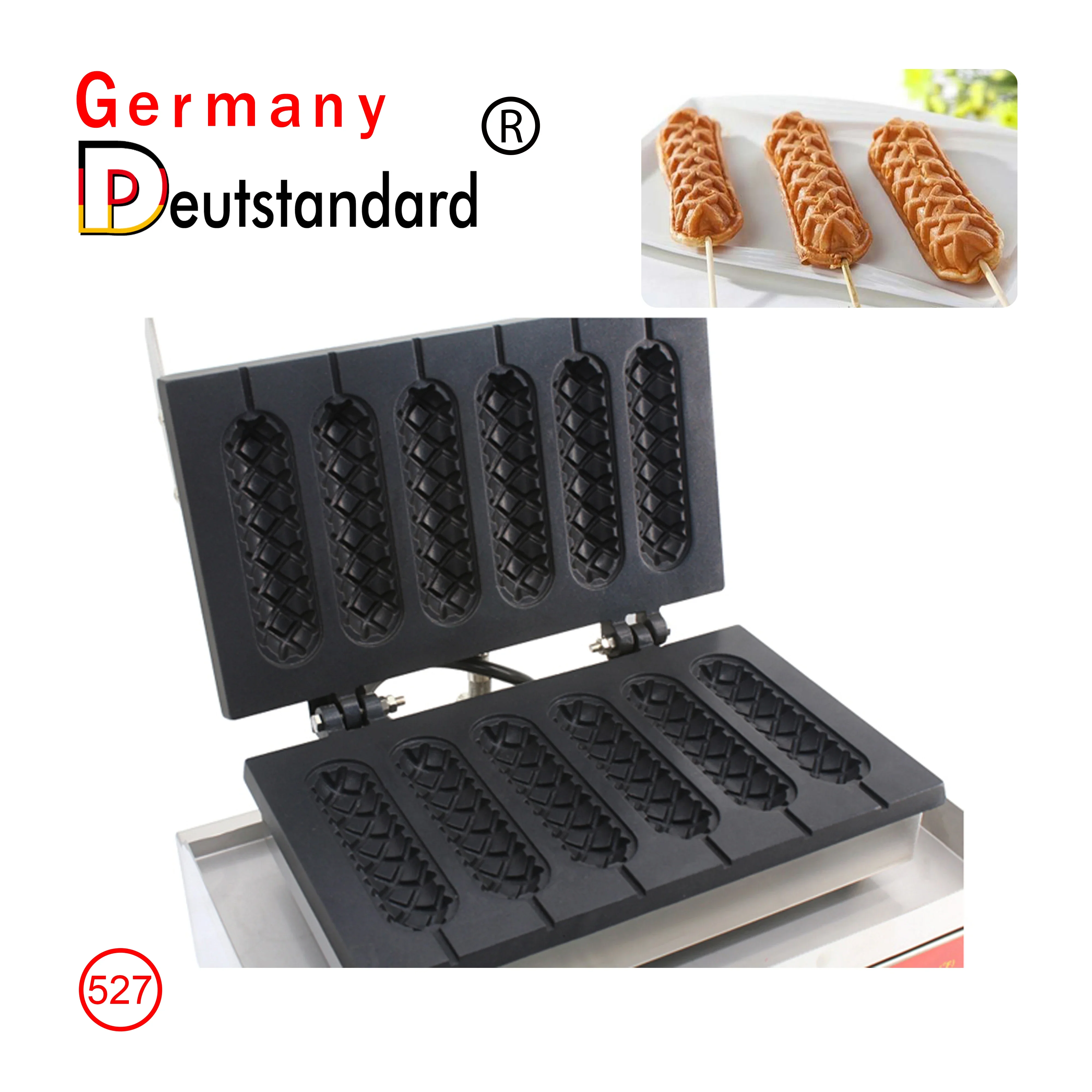 ماكينة صنع الوافل الذرة هوت دوج التجارية غير لاصقة للوجبات الخفيفة