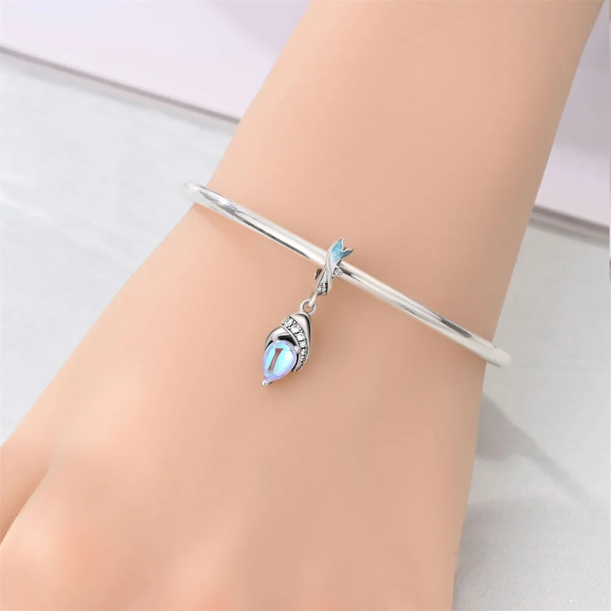 جديد الأصلي 925 فضة المحيط سحر البحر ستار الحوت فرس البحر شل الخرز ل قلادة سوار ذاتي الصنع المجوهرات الحاضر