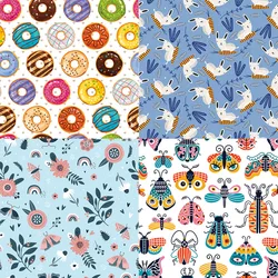 1M x 1.5M Pul kumaş su geçirmez yıkanabilir TPU el yapımı Polyester kumaş metre moda DIY bez bezi malzeme çocuklar için