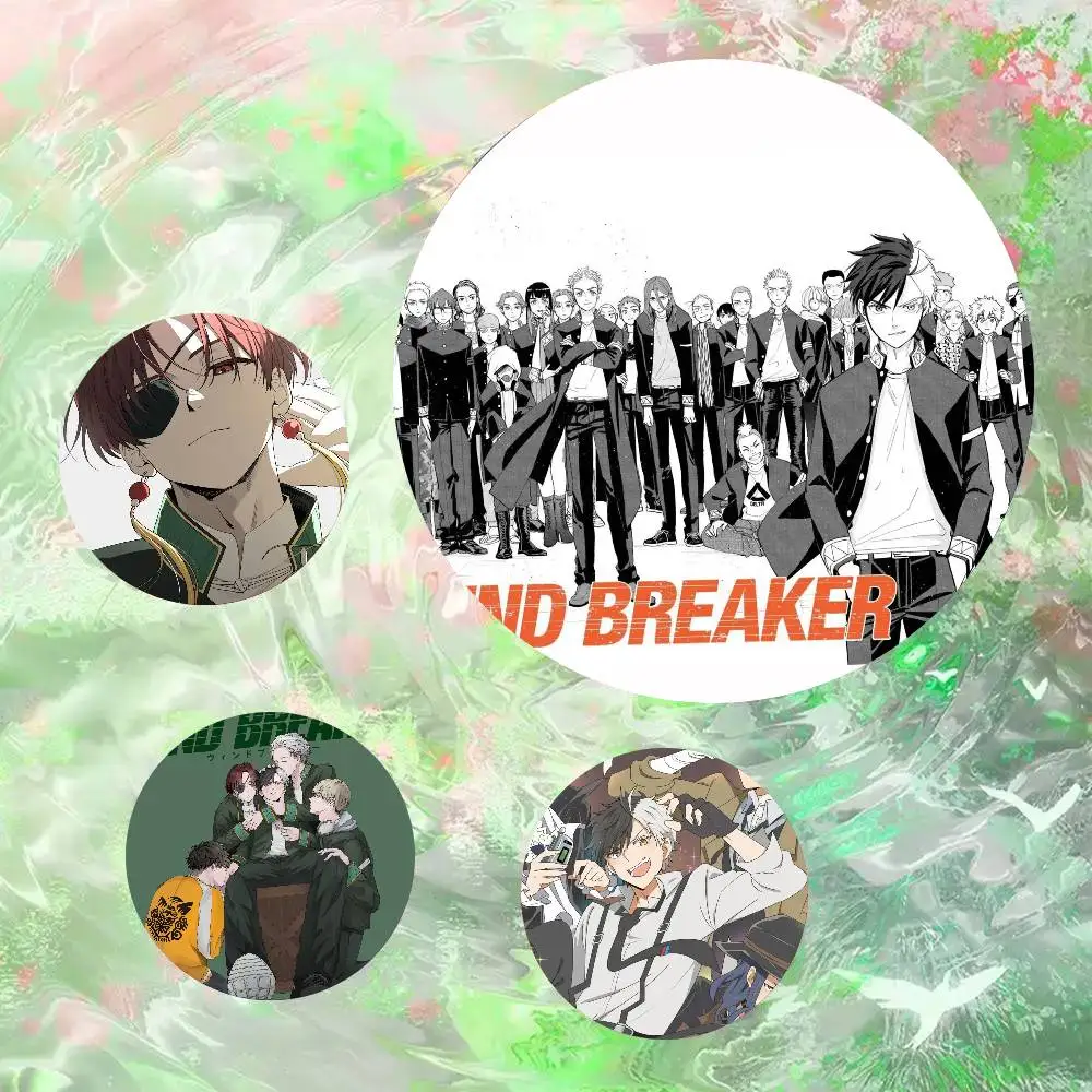 W-WIND B-BREAKER Animation Pins Brooch Cartoon Badge For Friend Backpack Clothes Collect Accessories Jewelry Gift