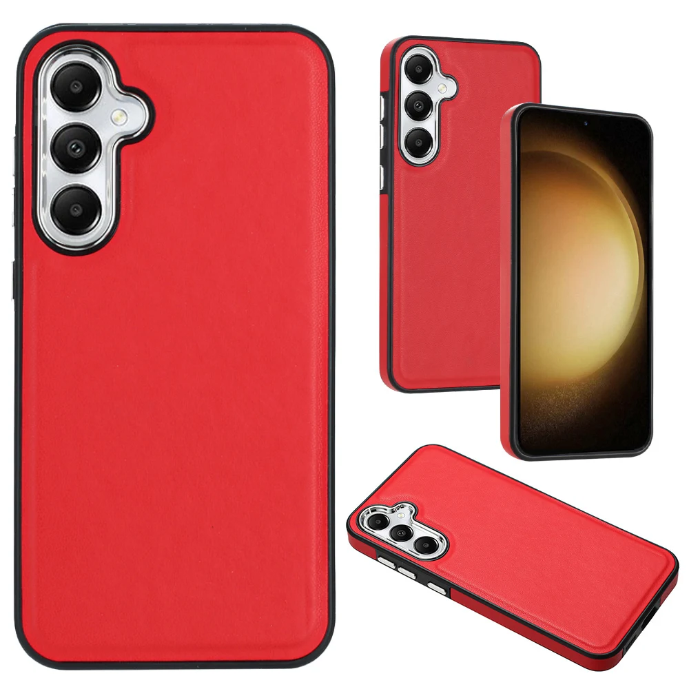 

10pcs Sticker Leather Back Phone Cases For Samsung Galaxy S24 A35 A55 A25 A15 A05 A14 A34 A24 A54 S23 FE Ultra Plus Case Cover