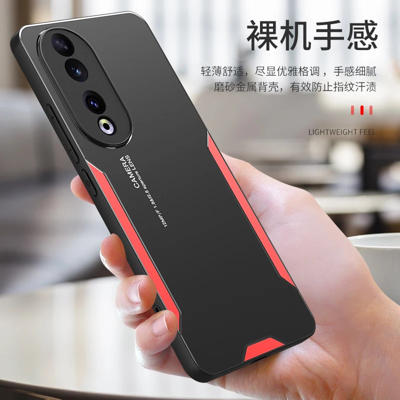 Honor 90 PRO Honor90 Luxury Case Laser Carving Metal Shockproof Protect Back Cover For Huawei Honor90 PRO Honor 90 Funda Shell