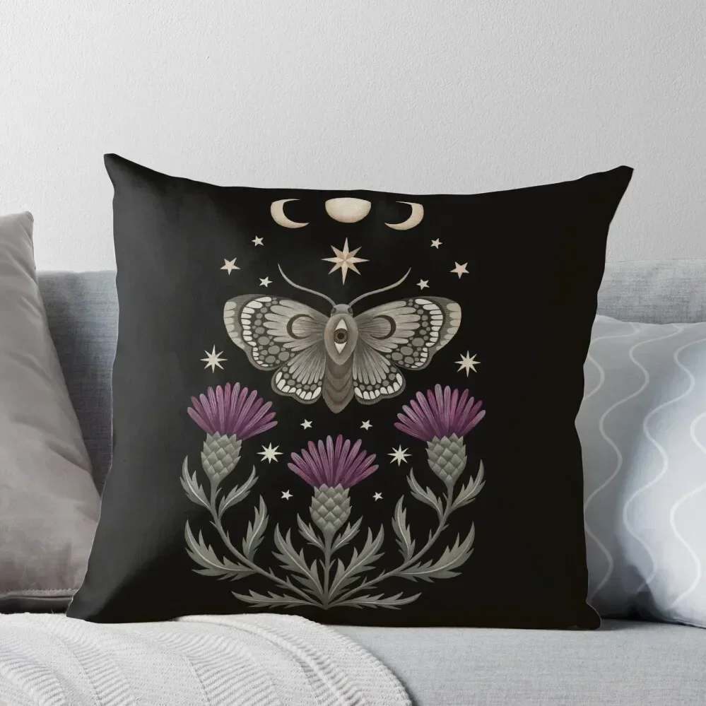 

Thistle and moth Throw Pillow Pillow Cases Decorative Luxury Pillow Cover luxury throw covers autumn decoration