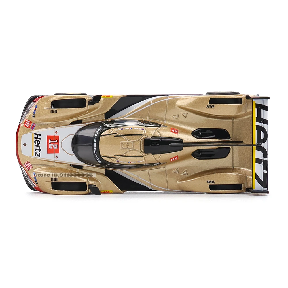 Bburago 1:43 Porsche 963 24 HEURES DU MANS Alloy Luxury Vehicle Diecast Pull Back Cars Model Toy Collection Gift