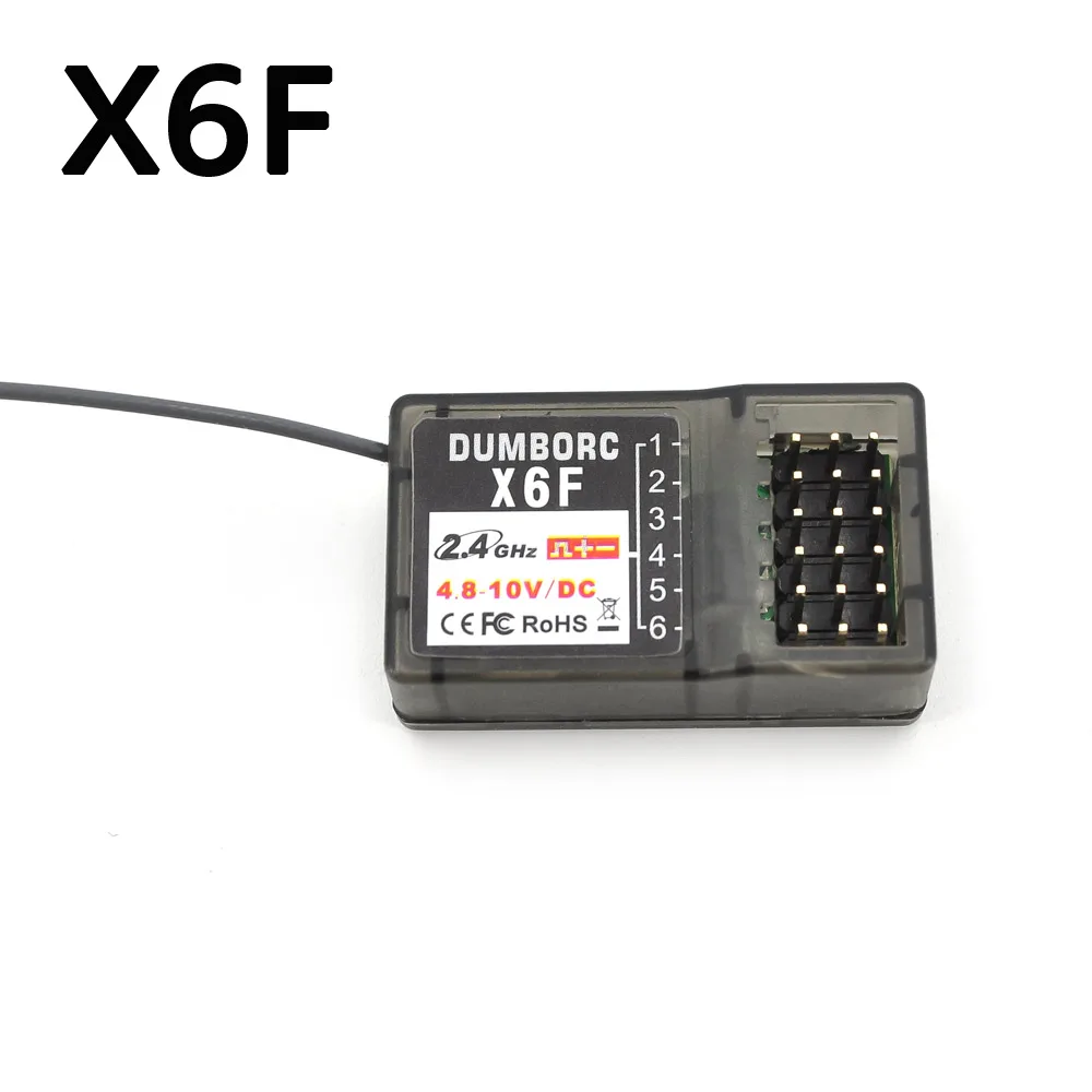 DumboRC X6 X6FG Gyro X6DC X6DCG mini Receiver for 1/10 1/8 Crawler Axial SCX10 D90 RC Car Boat X6 X4 X5 2.4G 6CH Transmitter