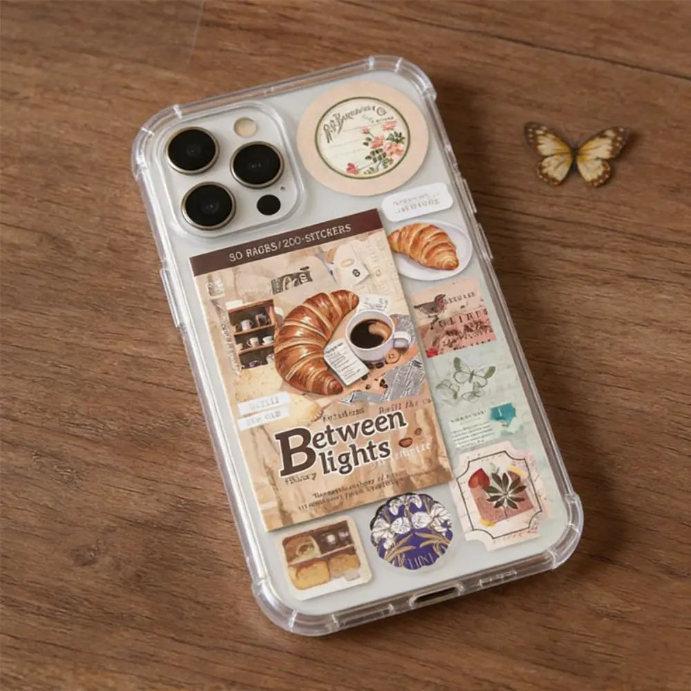 

Набор из 30 листов наклеек серии Between Lights: Эстетичные винтажные стикеры для дневников, скрапбукинга, коллажей и DIY-декора.