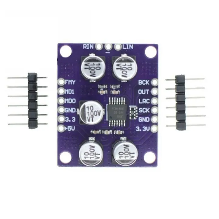 PCM1808 105dB SNR Audio Stereo ADC Single-Ended Analog-Input Decoder 24bit Amplifier Board Player Module