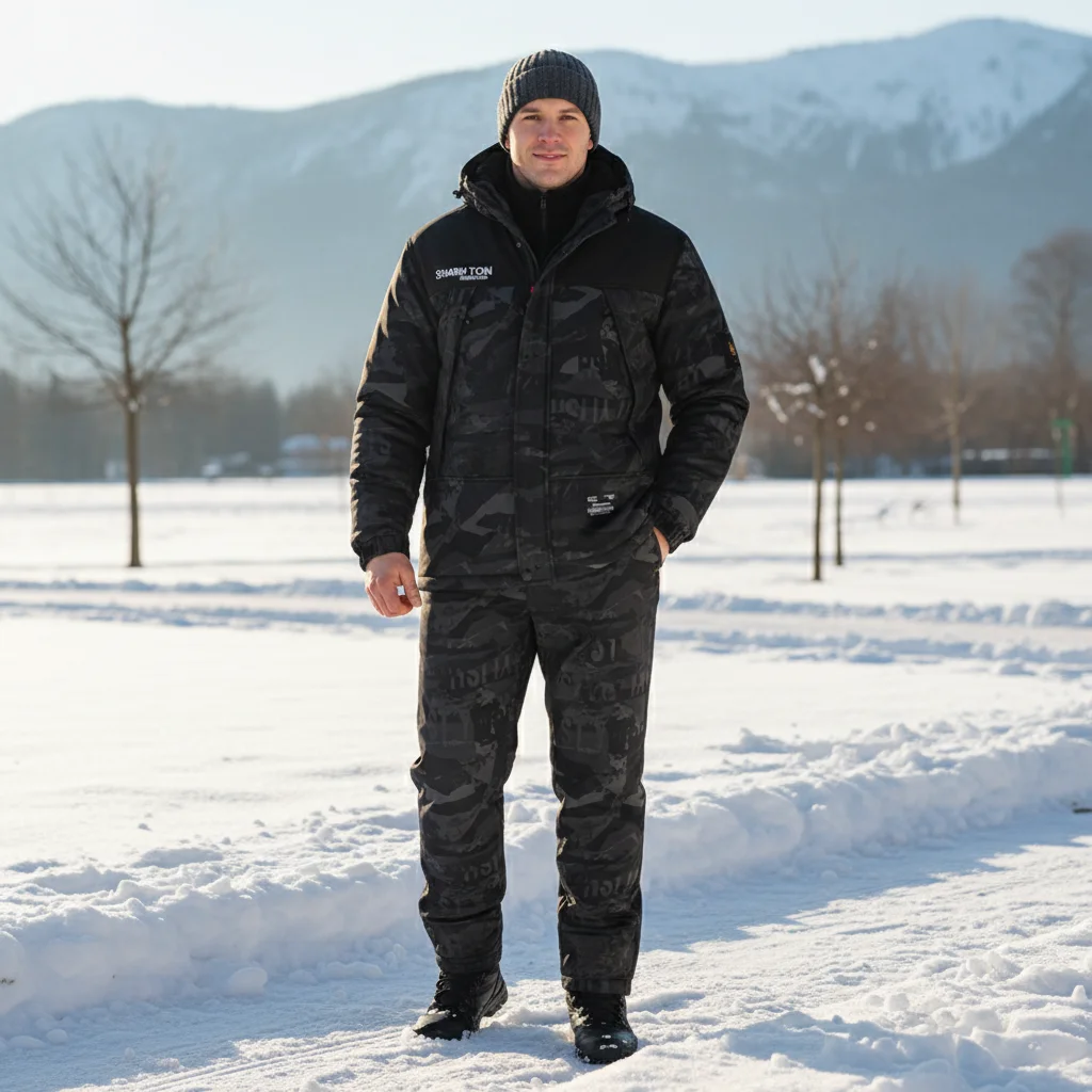 Winter Mens Mountain Ski Warm Sets Men Fleece Windbreaker Work Suits Men Thermal Waterproof Tactical Tracksuit Coats Clothing