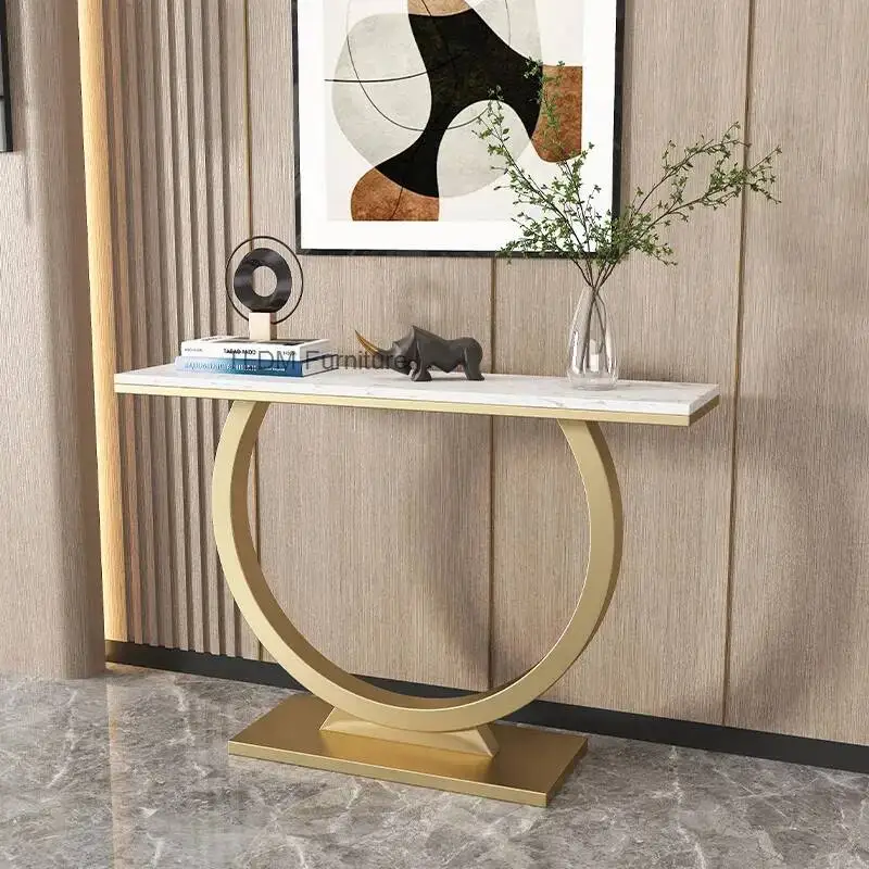 Mesa Consola de Almacenamiento Estilo Vintage, Mueble Moderno para Entradas y Salas, Mesa Minimalista, Mesas Únicas de Centro para Sala