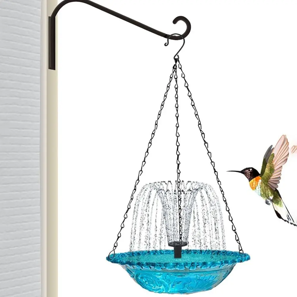 

Plastic Fountain Bird Feeder Metal Hanging Bird Water Dispenser Convenient Large Capacity Hummingbird Drinker Garden