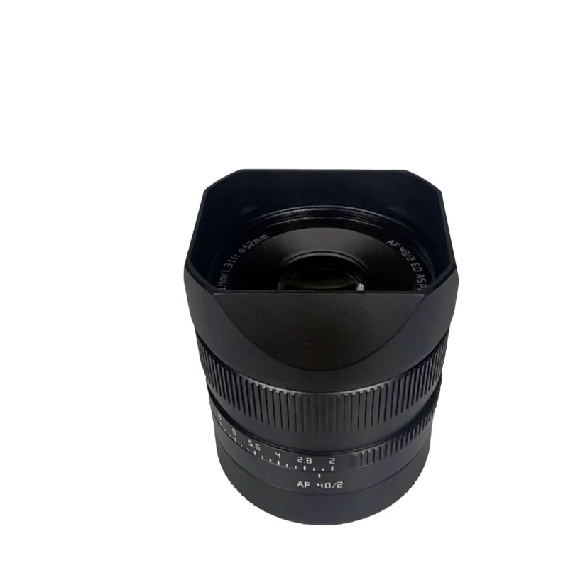 Aluminum Square Lens Hood Lens Shade With Cap For TTArtisan AF 40mm F2.0