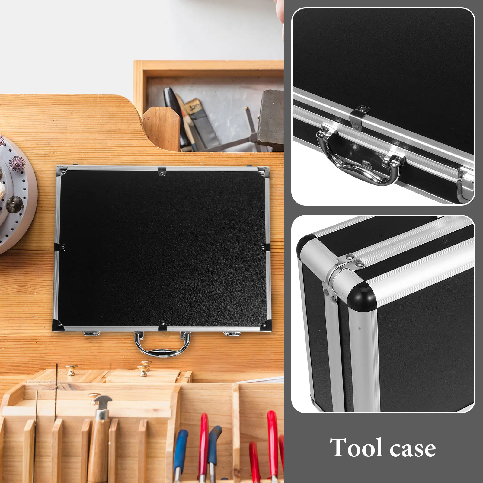 

Password Tool Box Large Capacity Portable Metal Storage Case For Travel Tools Organizer Multifunctional Holder Professional Tool