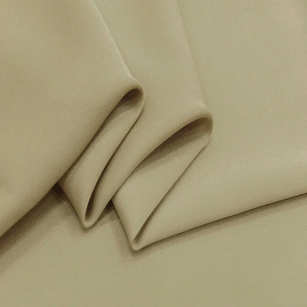 Custom Brand Fabric Stretch Silk Double Georgette Pure Mulberry Silk Fabric High Quality Luxury Material For Sewing 21001