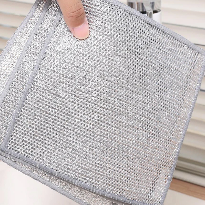 Magic Cleaning Cloth Thickened Steel Wire Rags Kitchen Dish Pot Washdishing Cloths Towel Clean Tools
