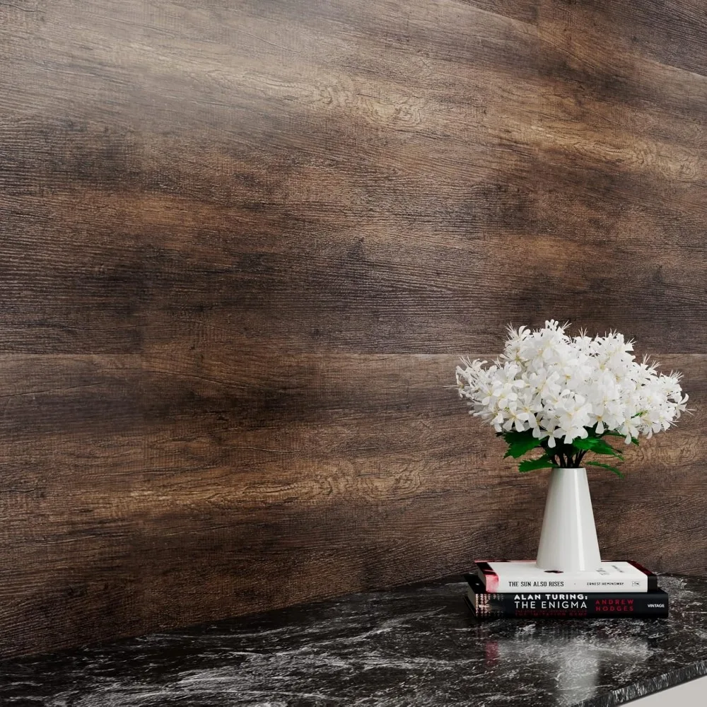 ورق اتصال كونترتوب قابل للتقشير واللصق مقاوم للماء من الخشب البني الريفي العتيق، مقاس 36 × 160 بوصة، لاصق للمطبخ والمنزل