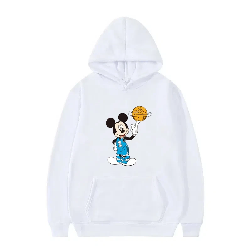 Disney Mickey Mouse Kawaii Fashion Men Woman  Casual Versatile Loose Comfortable Hoodies Spring Autumn Fleece Vintage Pullovers