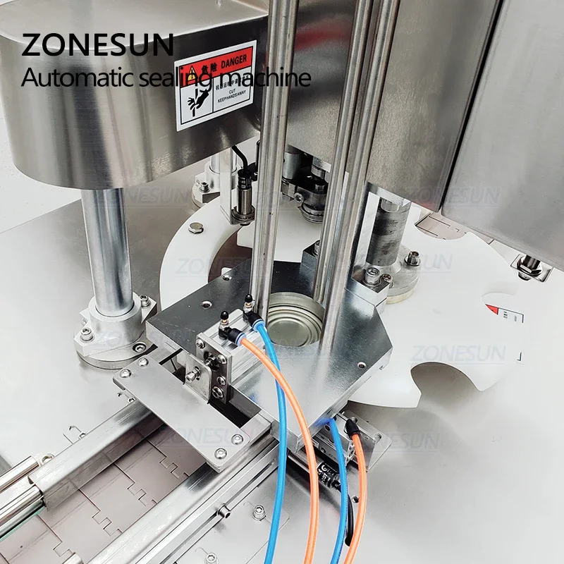 ZONESUN Automatic Round Bottle Fruit Glasses Aluminum Tin Cans Screw Plugging Capping Machine Tinplate Cover Sealing Machine