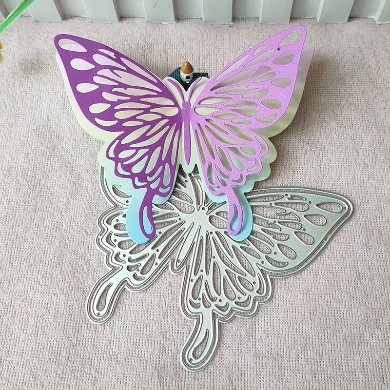 New Double Butterfly metal cutting die mould scrapbook decoration embossed photo album decoration card making DIY big handicraft