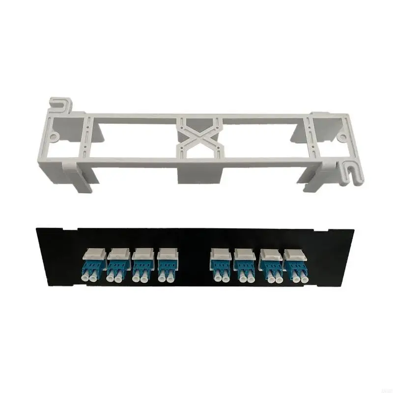 

652F 8-Port Optical Fiber Patch Panel RJ45 Networking Wall Mount Rack Bracket Wall-Mount Adapter Space Saving