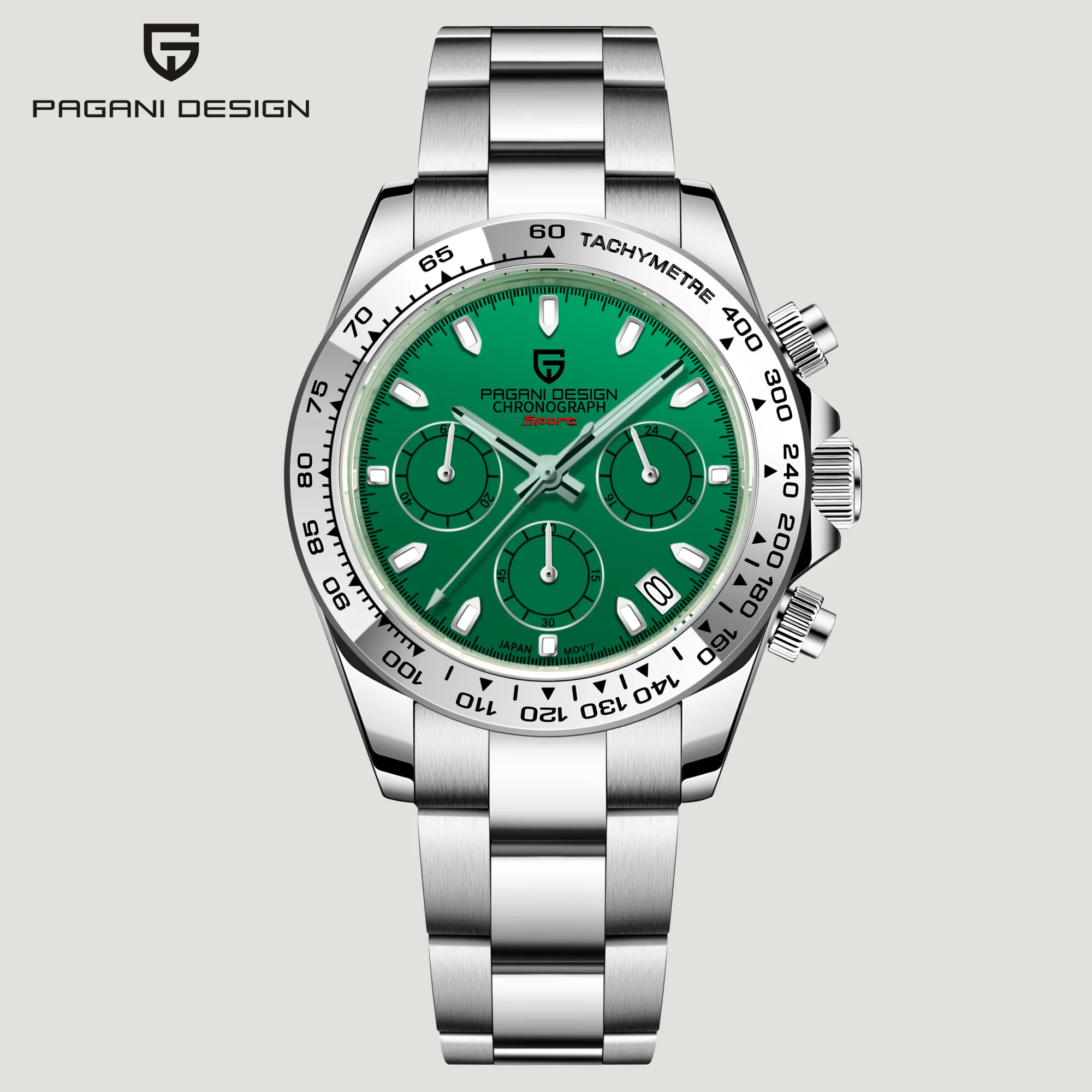 Pagani PD-1727 Men's Quartz Watch 2026 Japanese TMI VK63 Movement Sapphire Crystal men's watches 100M Water Resistant Luminous