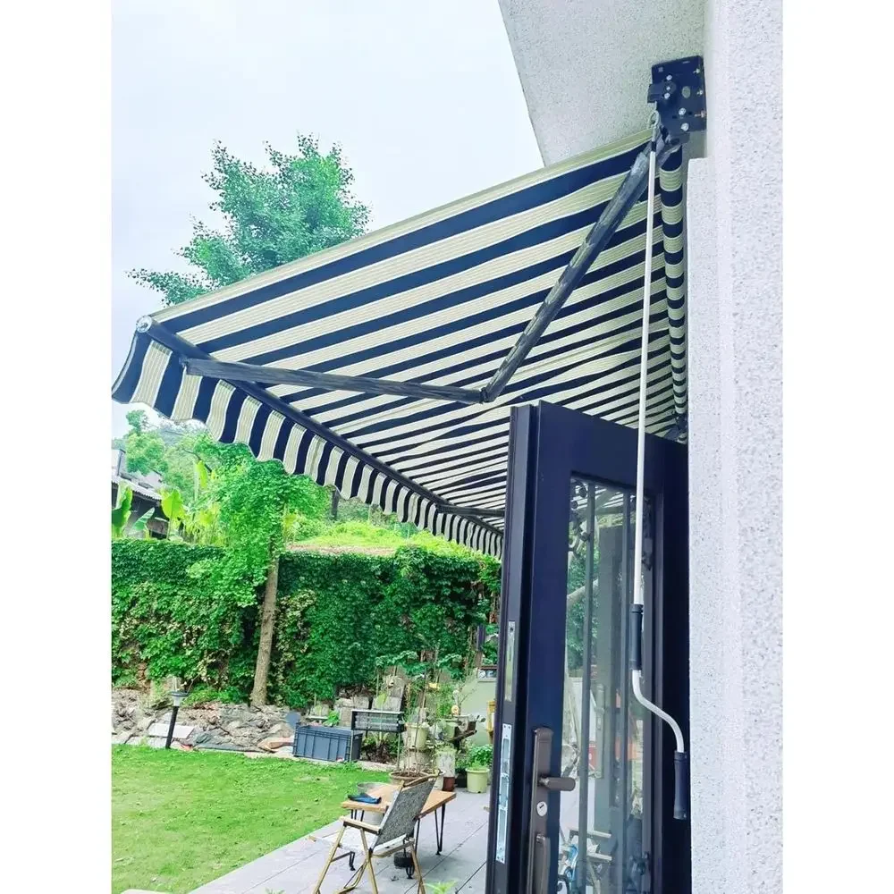 Retractable Patio Awning Replacement Waterproof Shade Cover for Deck, Patio, and Window Door