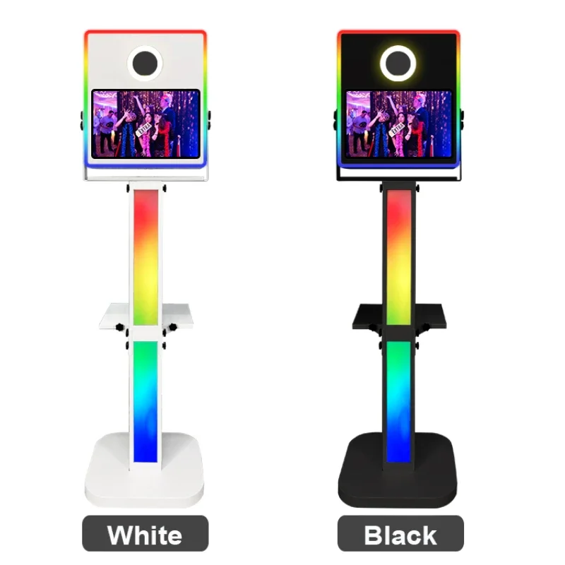 

Selfie Photo Booth Machine 15.6 Inch Lcd Touch Screen With Flash Printer Camera Kiosk Photo Booth For Party