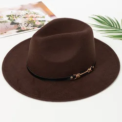 New Fashion Elegant Jazz Hat Woolen Hat Women's Spring Autumn Winter Woolen Fabric Vintage Literature Peaked cap