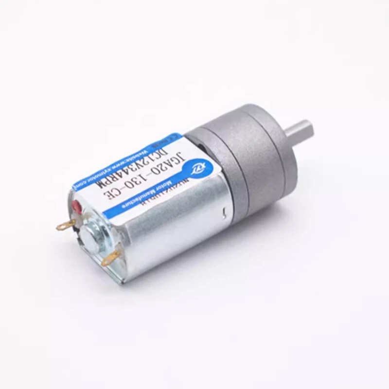 6V 12V DC Gear Motor Miniature DC Geared High Torque Motor Adjustable Speed Forward and Reverse High Power Small Motor JGA20-130