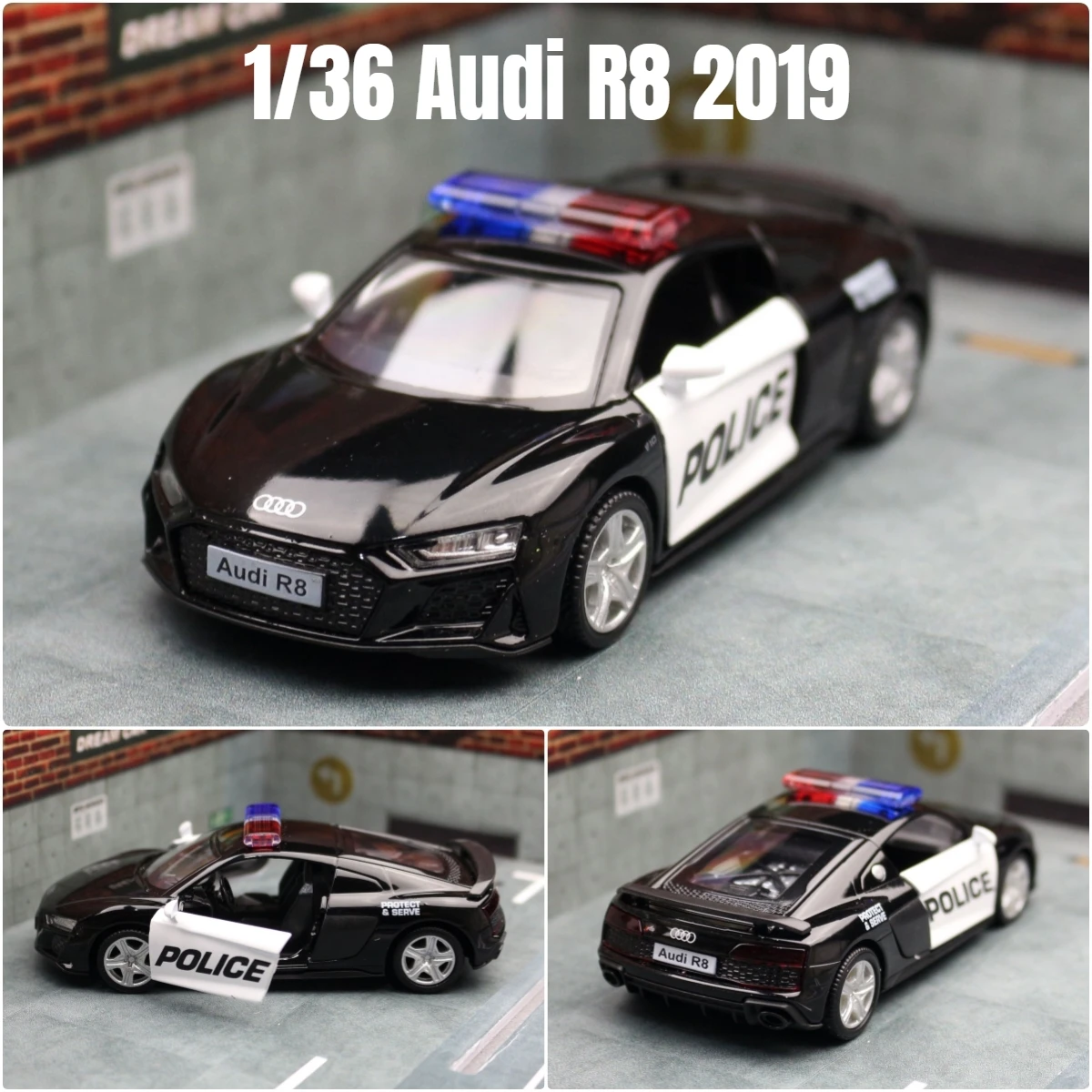 1/36 アウディ R8 クーペ GT スパイダー おもちゃの車モデル RMZ