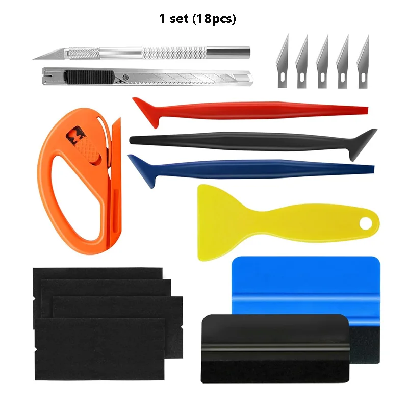 Fenster Tönung Kit Auto Wrap Werkzeuge mit Filz Rakel Allzweckmesser Schaft Dichtung Rakel Vinyl Wrap Magnet Halter Kit Abdeckung Werkzeug – Detail 24