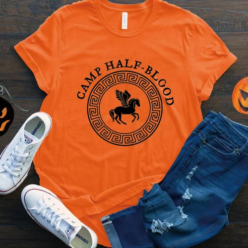 Camiseta Camp Júpiter, camiseta de medio sangre para campamento, camisas de Percy Jackson, camisetas gráficas Unisex, camisetas góticas de manga corta, Top Harajuku