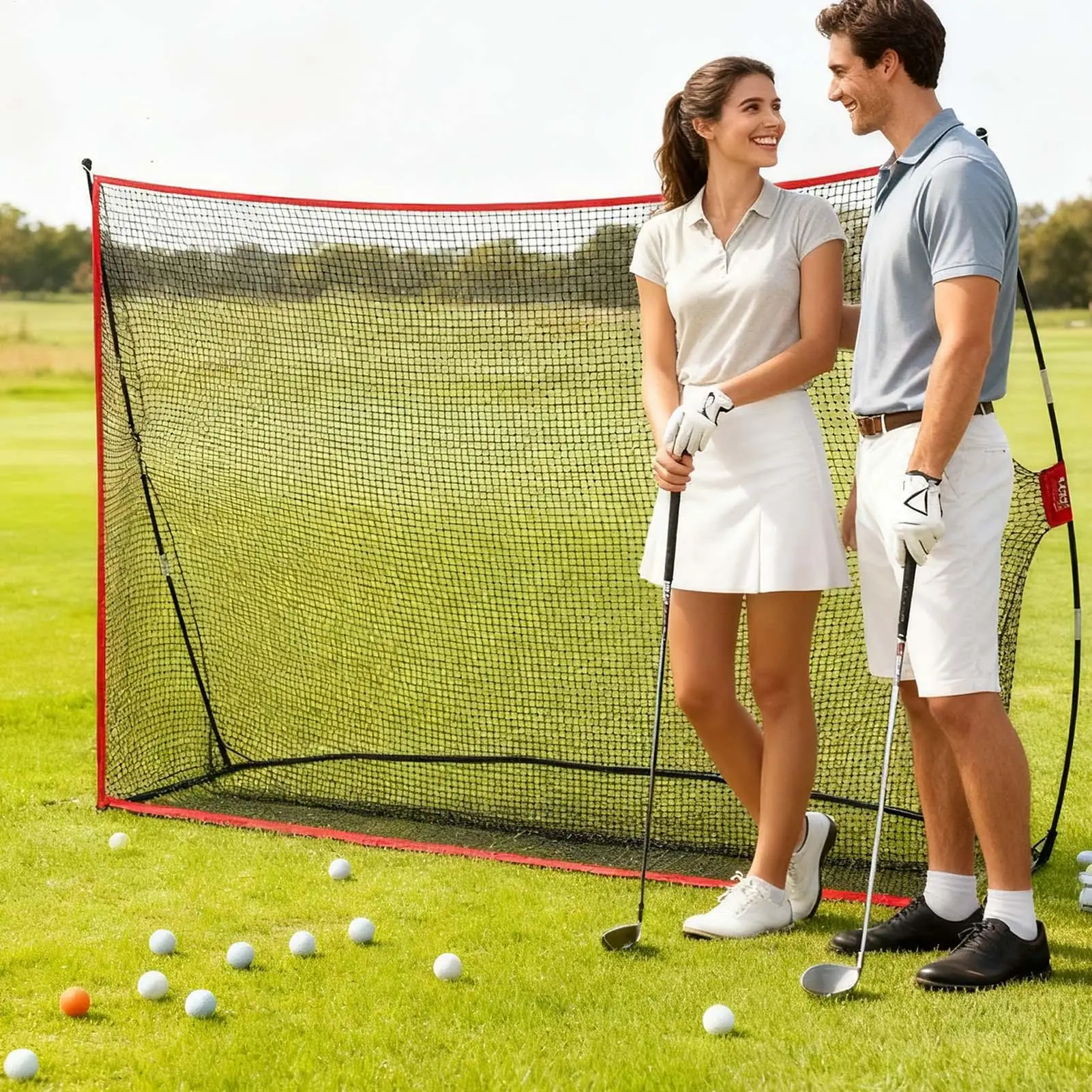 305X213cm Portable Golf Practice Net Swing Training Tool Golf Hitting Net Systems For Men Women Boys Girls Youth Teens Athletes
