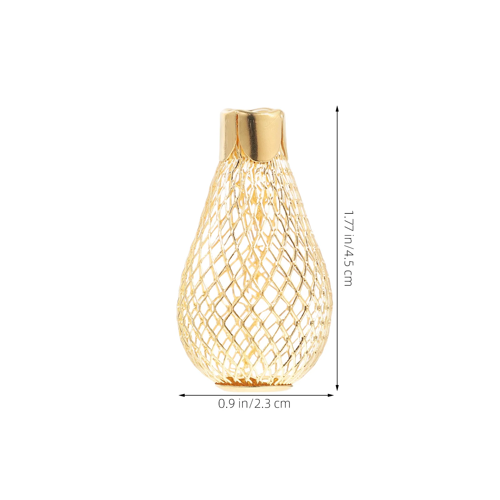 20 pezzi di coperture per corde di luce natalizia mini paralumi in ferro cavo gabbia metallica fai da te paralume pendente per decorazioni per feste di Natale