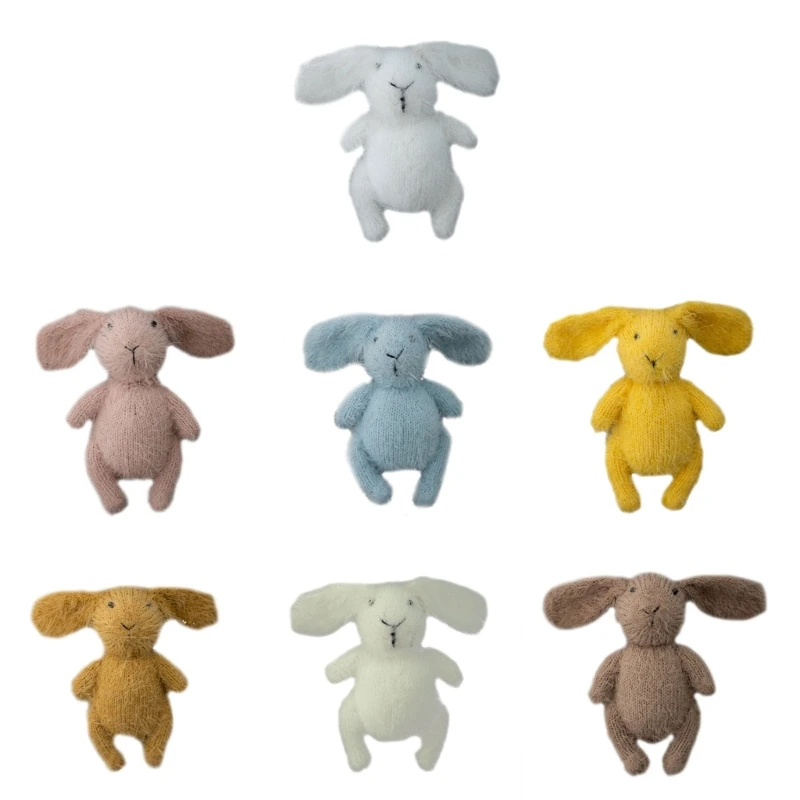 Nouveau-né fait à main animaux mignons lapin poupée photographie lapin bébé fille accessoire D5QA