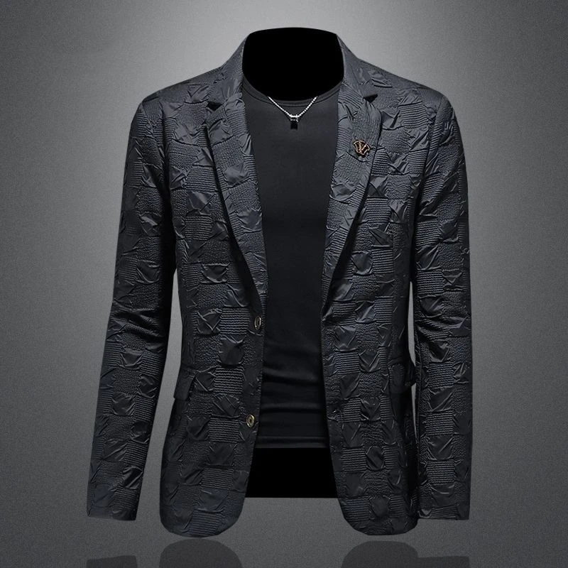 

Мужской пиджак, пиджак, пальто, роскошная ткань, однобортный однобортный с длинным рукавом, весна-осень, свадебный ужин, вечеринка, деловой, повседневный, на каждый день