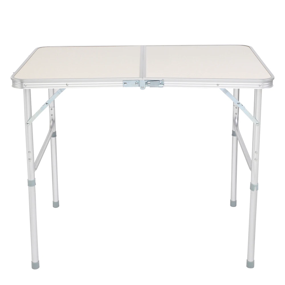 90x60x70cm Aluminum Alloy Folding Table for Outdoor and Home Use White