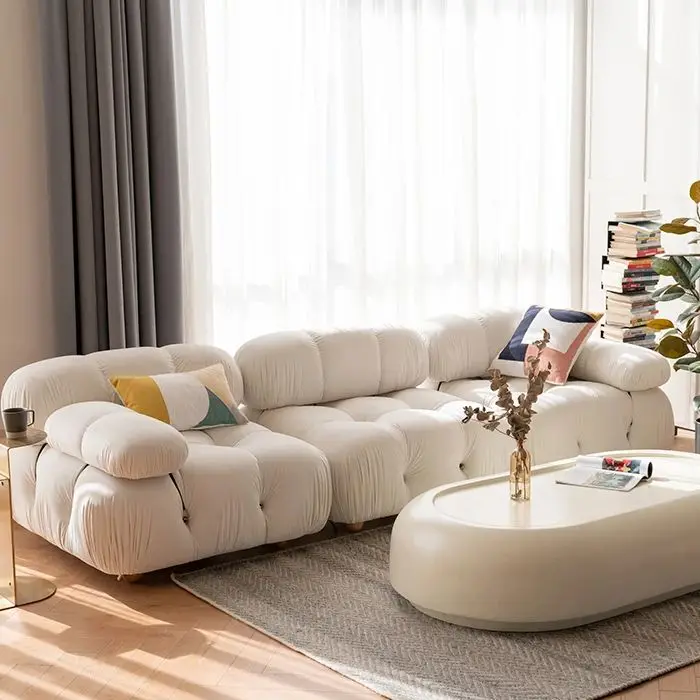 Modern Design home furniture L shaped sofa Lounge Suite Modular Sectional Mario bellini sofa leather canape salon