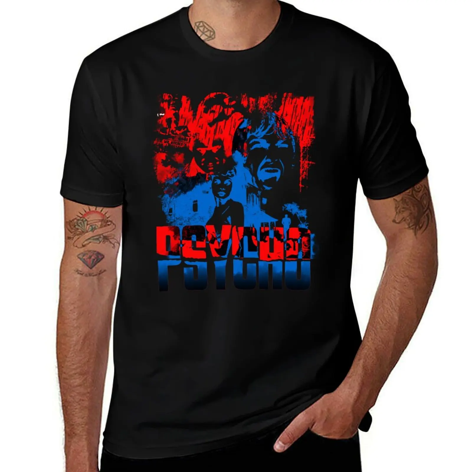 Hitchcock Psycho T-Shirt Basic Breathable Solid Color T-Shirt