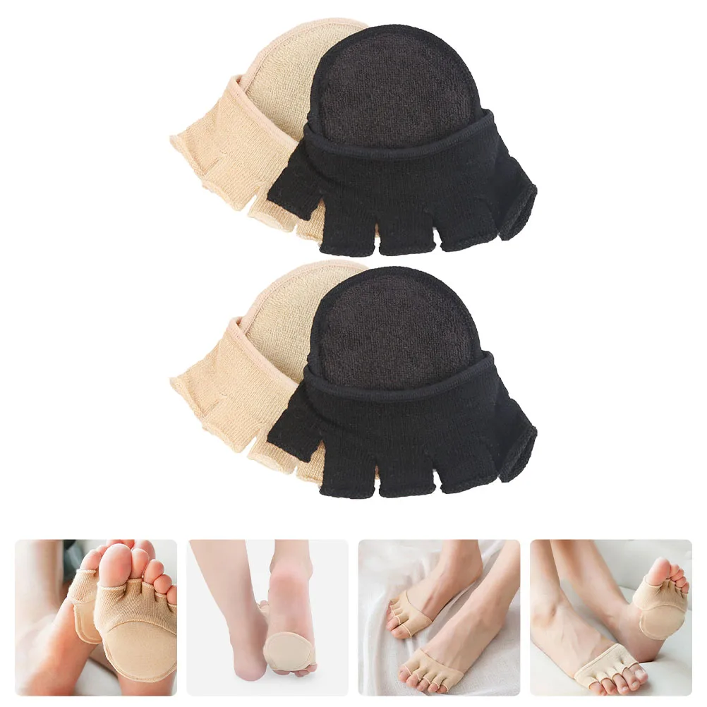 

Open Toe Five Finger Socks Women Breathable Anti Slip Half Sole Pads Summer Sandal Liners Gift High Heel Shoe Insoles Foot