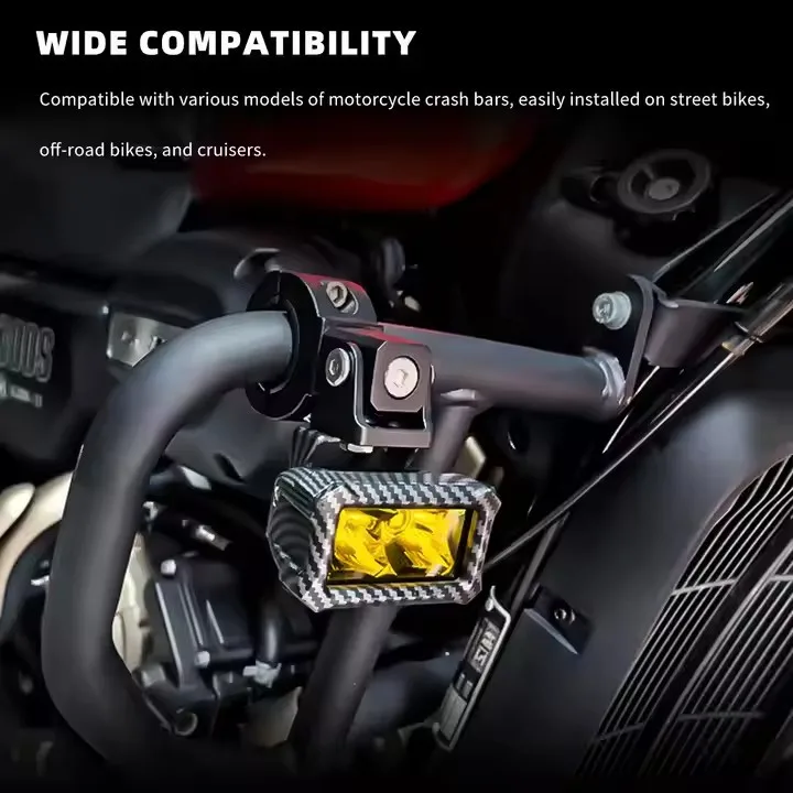 دراجة نارية LED المصباح الأضواء جبل قوس قابل للتعديل الضباب ضوء مساعد مصباح الوفير المشابك حامل دراجة نارية الملحقات #4