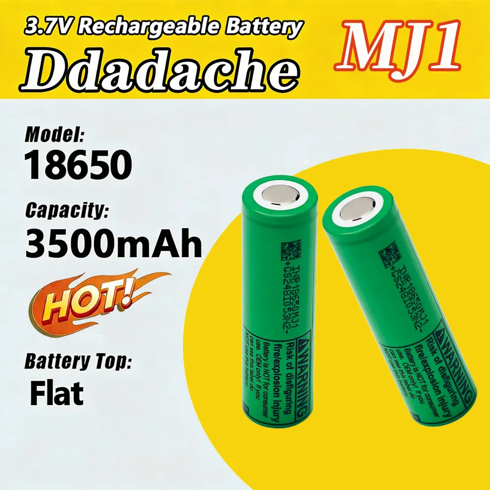 Batterie 18650 MJ1 pour tournevis 3500mAh 7000mAh Décharge 20A 3S-6S 7.4V-25.2V Haute Capacité pour Outils Électriques